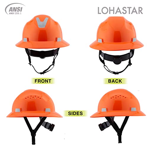 [1 / 12 Packs] Full Brim Hard Hat, ANSI Z89.1 Approved, OSHA Type 1 Class C