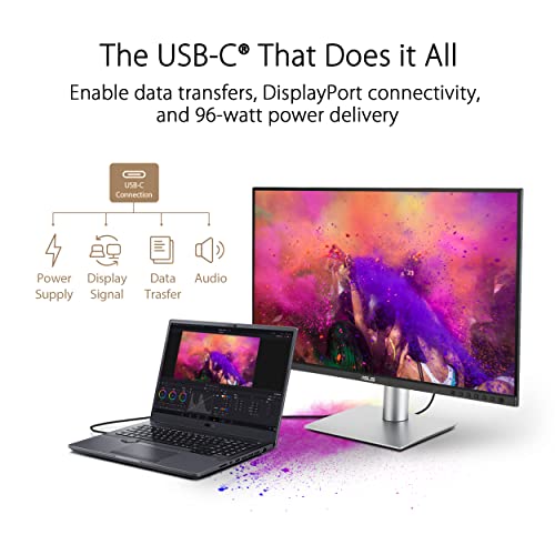 [24" / 27" Flat] ASUS ProArt Display Calman Verified, USB-C, Compatible with Laptop & Mac Monitor
