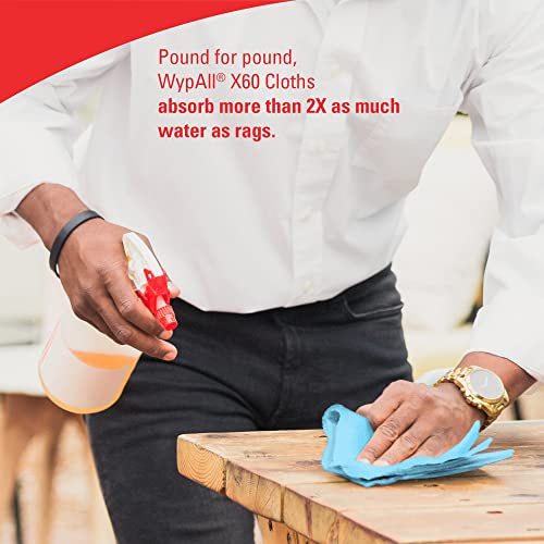 [1 Roll] Multi-Task Cleaning Cloths, Jumbo Roll, Blue, 1,100 Sheets / Roll