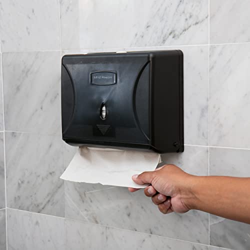 Paper Towel Dispenser, Tri-Fold Towel Holder, Restroom, Wall Mount, Bathroom, 10.25"L x 3.75"W x 8"H