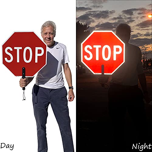 [2 PCS] STOP & SLOW Double Sided Signs