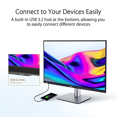 [24" / 27" Flat] ASUS ProArt Display Calman Verified, USB-C, Compatible with Laptop & Mac Monitor