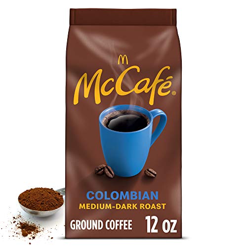 [1 Bag] McCafe Colombian, Medium-Dark Roast Ground Coffee, 12 oz
