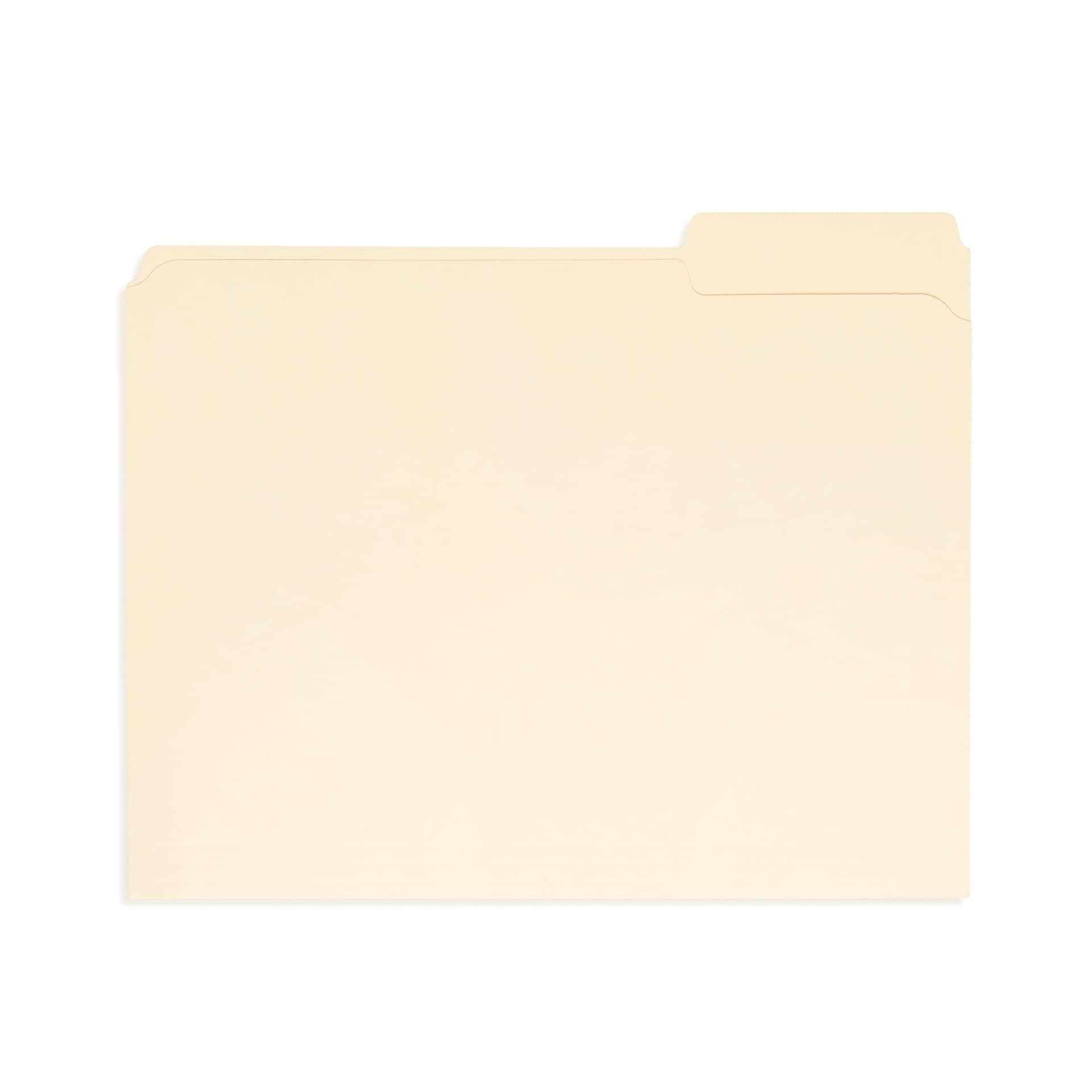 100 Reinforced File Folders, 1/3 Cut Tab, Letter Size, Manila, Heavy Duty 14PT Paper, 100 Pack