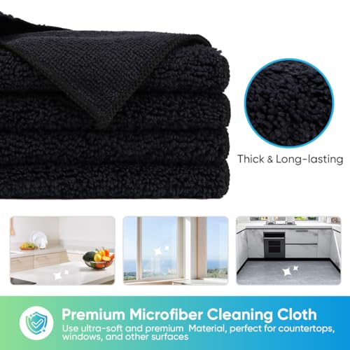 Microfiber Cleaning Cloth, 11.5X11.5 inch, 8/12/35/50/100 Pack