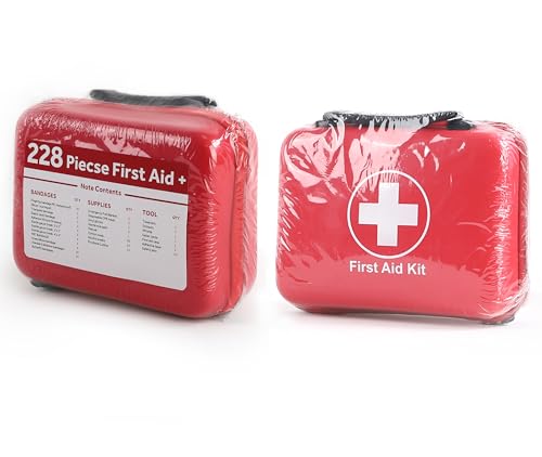 SHBC Waterproof First Aid Kit (228pcs) with All Basic or Advanced Supplies You Need.