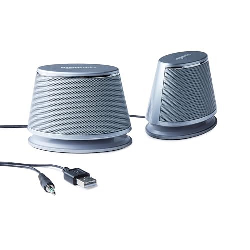 [1 Pair] USB Plug-n-Play Computer 2 Speakers for PC or Laptop