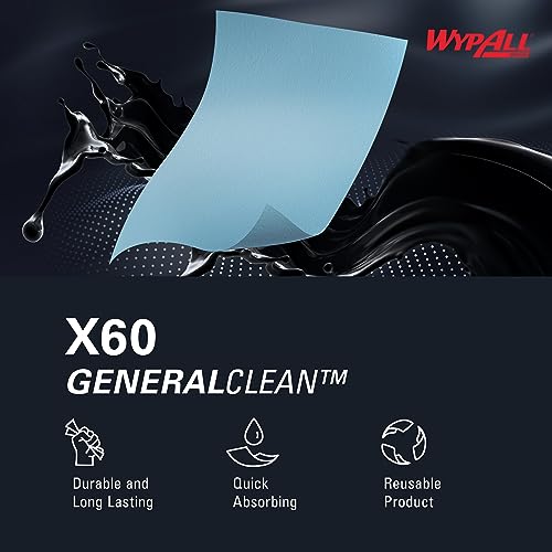 [1 Roll] Multi-Task Cleaning Cloths, Jumbo Roll, Blue, 1,100 Sheets / Roll