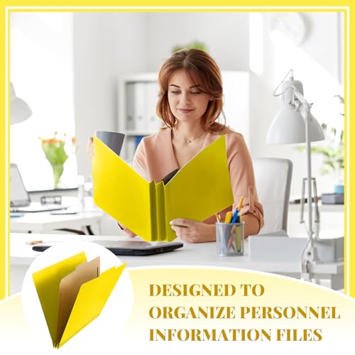 [24 Pack] 1 Divider Classification File Folder with Fastener Pressboard