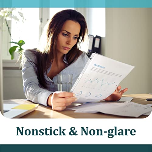 [100 Pack] Diamond Clear Sheet Protectors, 4 mils Strong,8.5 x 11", Top Load