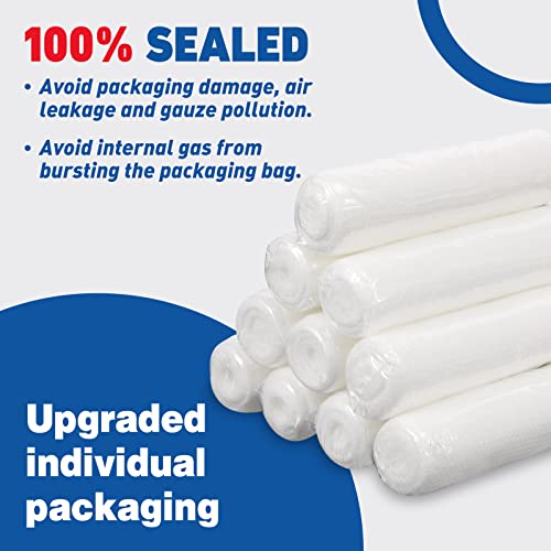 12 /20/30/90 Pack Gauze Rolls Bandages, 4 in x 4.1 Yards, Premium Medical Supplies & First Aid Supplies, Bandage Wrap Vet Wrap, Mummy Wraps