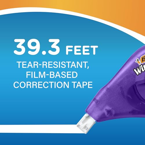 BIC White-Out Correction Tape (WOTAP10- WHI), 39.3 Feet, 10 Pack / 18 Pack