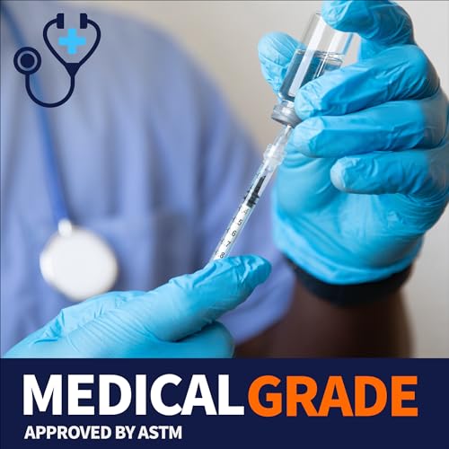 [100 PCS] Nitrile Exam Glove, 3.5 mil Disposable Medical Gloves Powder-Free Latex-Free