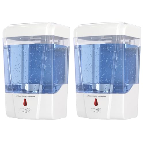 Automatic Wall Mounted Soap Dispenser for Bathroom (2-Pack White)