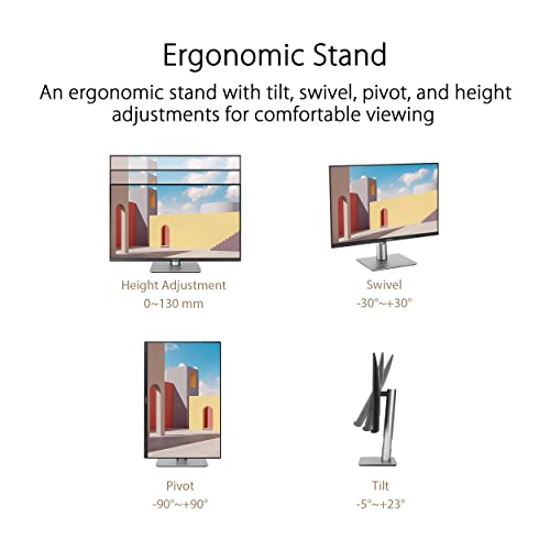 [24" / 27" Flat] ASUS ProArt Display Calman Verified, USB-C, Compatible with Laptop & Mac Monitor