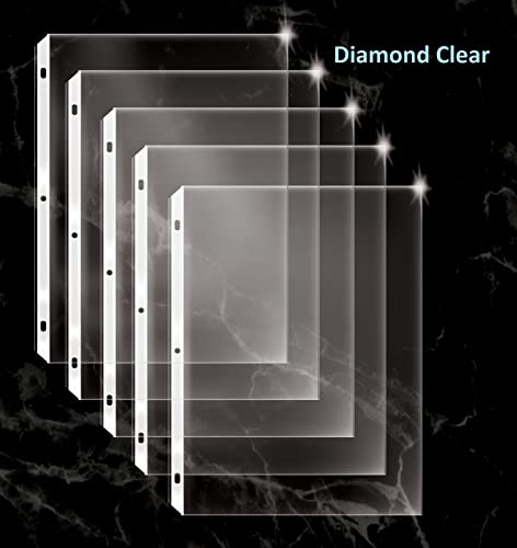 [100 Pack] Diamond Clear Sheet Protectors, 4 mils Strong,8.5 x 11", Top Load
