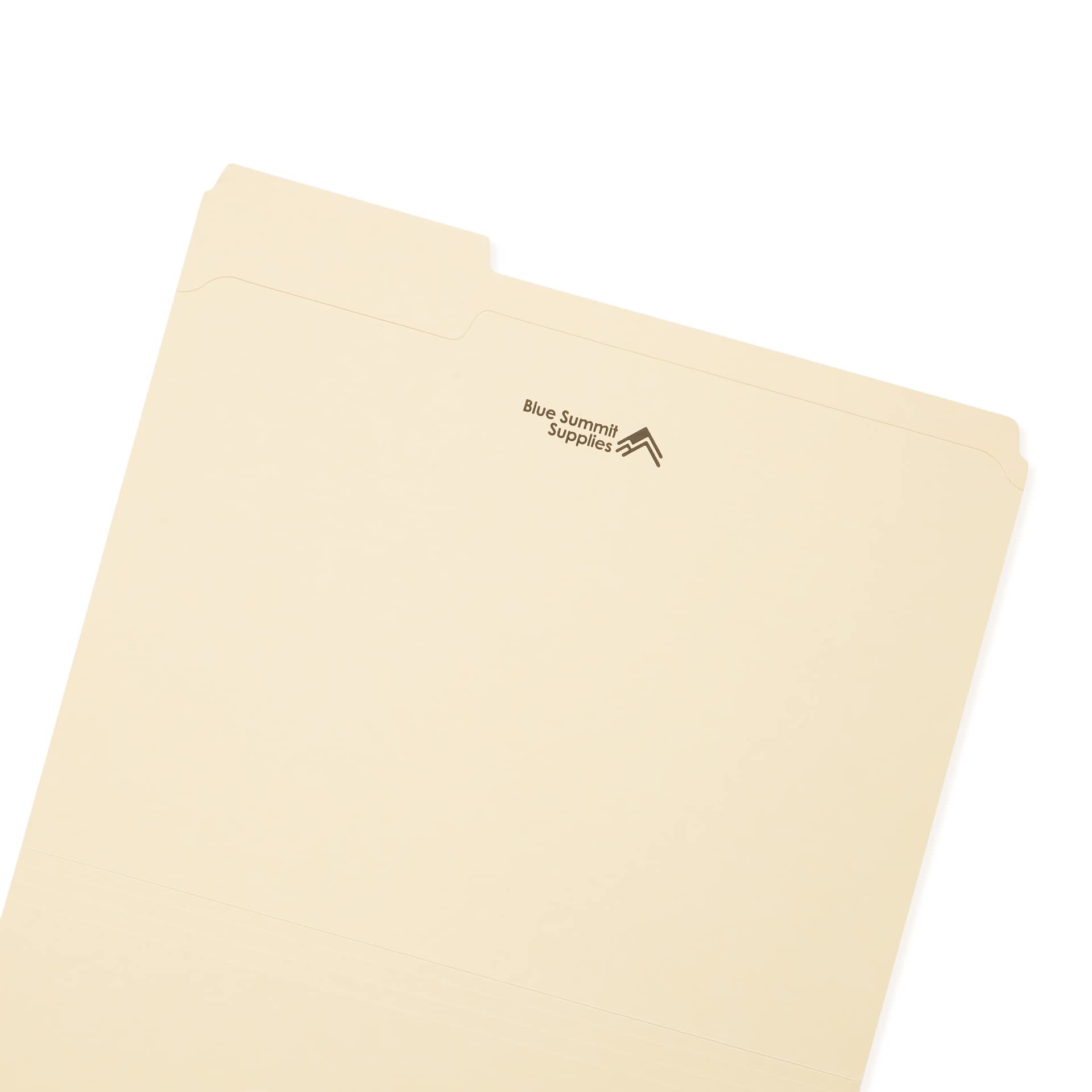 100 Reinforced File Folders, 1/3 Cut Tab, Letter Size, Manila, Heavy Duty 14PT Paper, 100 Pack