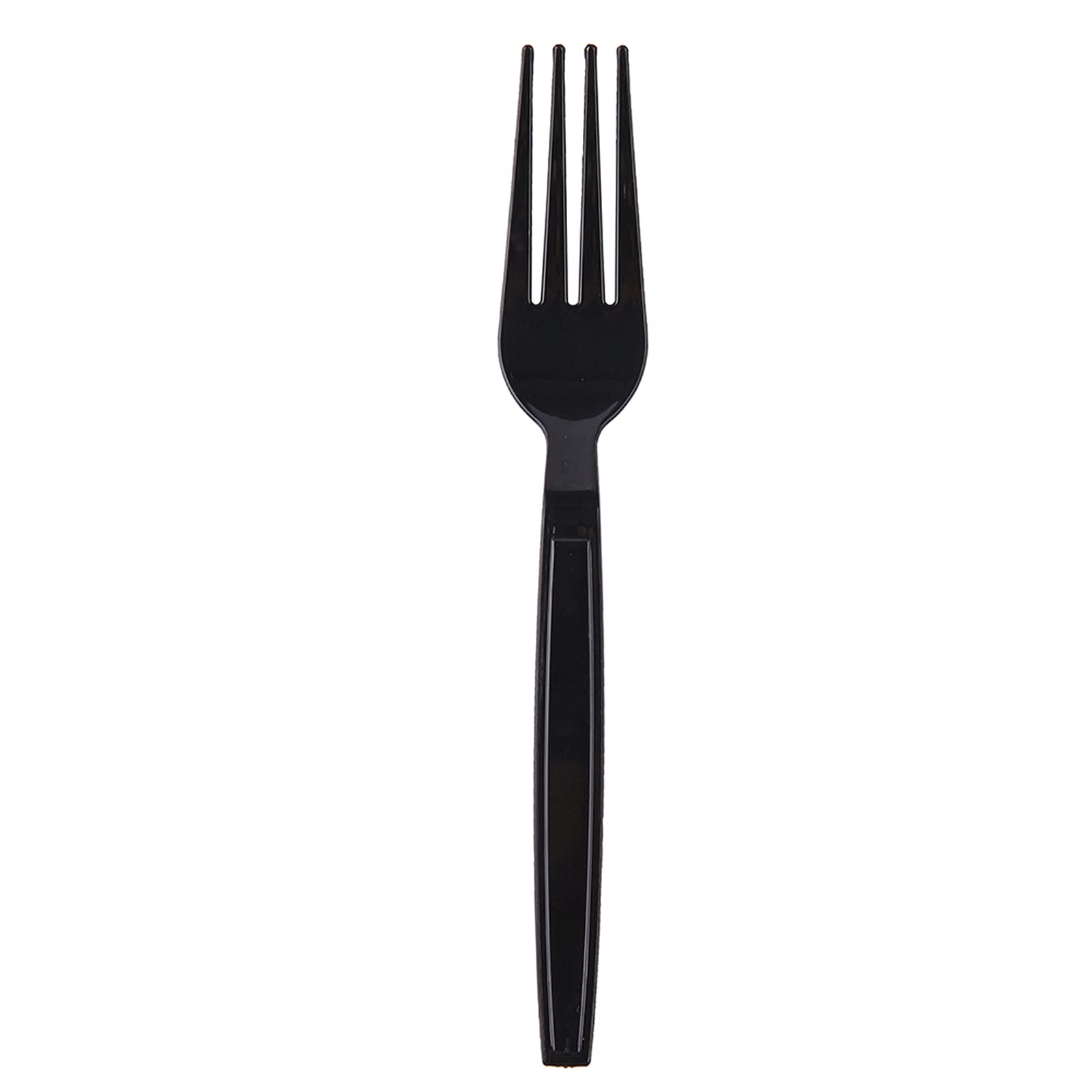 [100 PCS] Disposable Plastic Fork, Individually Packaged, Black 7 Inch