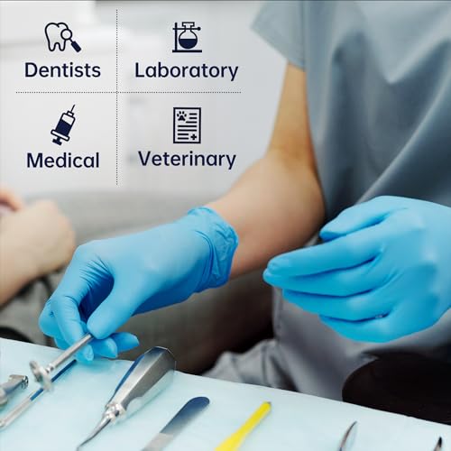 [100 PCS] Nitrile Exam Glove, 3.5 mil Disposable Medical Gloves Powder-Free Latex-Free