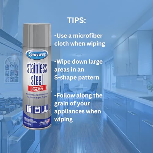 Sprayway Water-Based Stainless Steel Cleaner, 15 Fl Oz (Pack of 1)