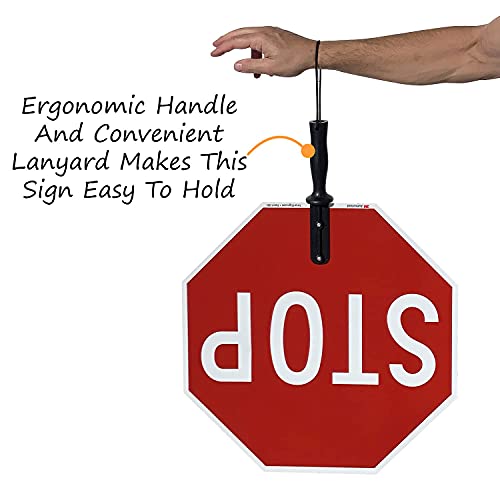 [2 PCS] STOP & SLOW Double Sided Signs