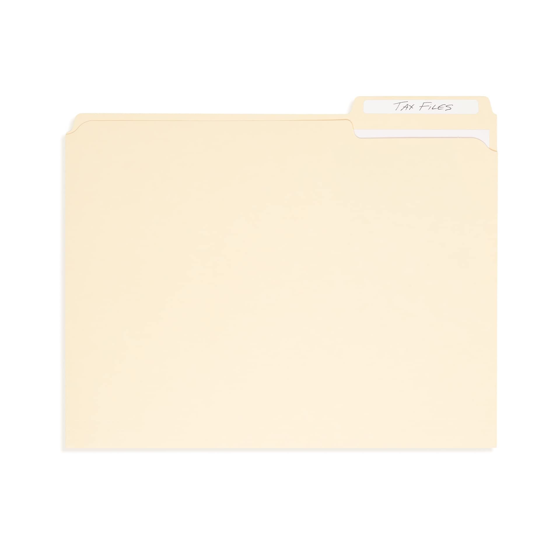 100 Reinforced File Folders, 1/3 Cut Tab, Letter Size, Manila, Heavy Duty 14PT Paper, 100 Pack