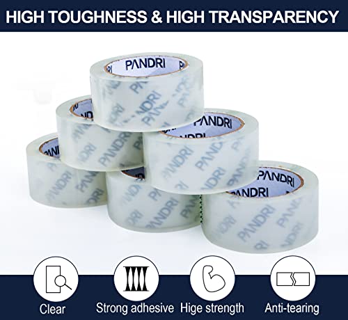 36 Rolls Heavy Duty Packaging Tape - 1.88 in & 2 in Wide, 65 Yards Per Roll, Total 2340 Yards