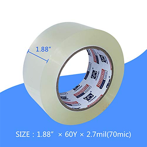 Heavy Duty Packing Tape 36 Rolls, Total 2160Y, Clear, 2.7 mil, 1.88 inch x 60 Yards