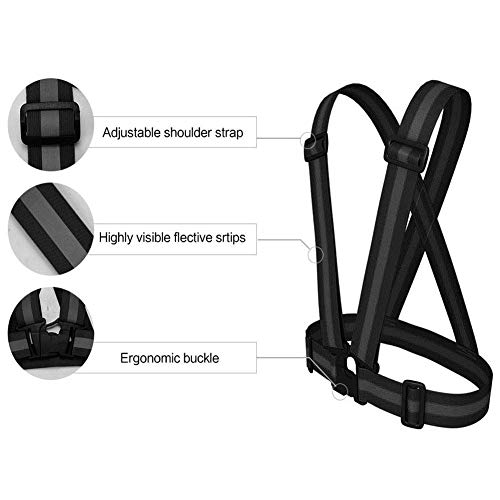 [2 Packs] Hi-Vis Adjustable Safety Sash Belts with Reflective Straps