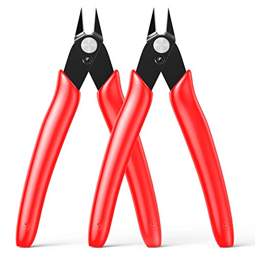 Micro Wire Cutting Pliers, Red &Black, 1/2/5 -Pack