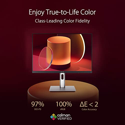 [24" / 27" Flat] ASUS ProArt Display Calman Verified, USB-C, Compatible with Laptop & Mac Monitor