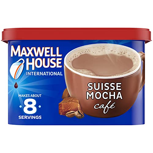 [1 Can] Maxwell House International Suisse Mocha Café-Style Instant Coffee Beverage Mix, 7.2 oz. Canister