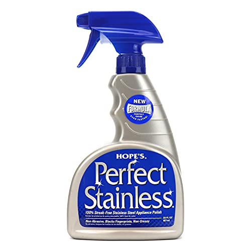 HOPE'S Perfect Stainless Steel Cleaner, 22-Ounce, Streak-Free Self-Polishing Formula