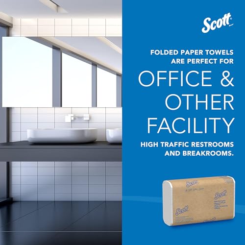 Scott® Multifold Paper Towels (01840), 9.2" x 9.4" sheets,  (250 Sheets/Pack, 16 Packs/Case, 4,000 Sheets/Case)