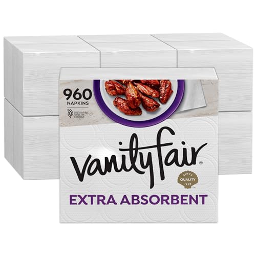 Vanity Fair Everyday Extra Absorbent Premium Paper Napkin, 960 Count