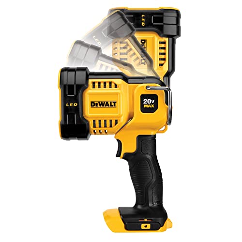 DEWALT 20V MAX LED Work Light, Handheld Spotlight with 508 Yard Distance, Pivoting Head, 1500 Lumens, Cordless, Battery Not Included (DCL043)