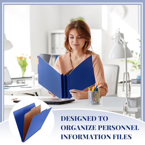 [24 Pack] 1 Divider Classification File Folder with Fastener Pressboard