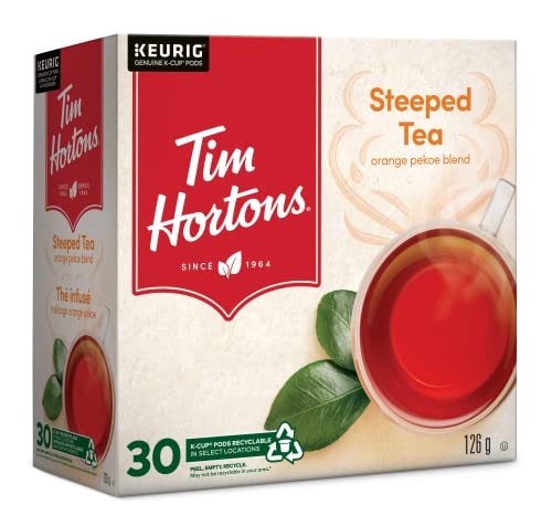 [30 Packs] Steeped Orange Pekoe Tea, Black Tea, Single Serve Keurig K-Cup Pods