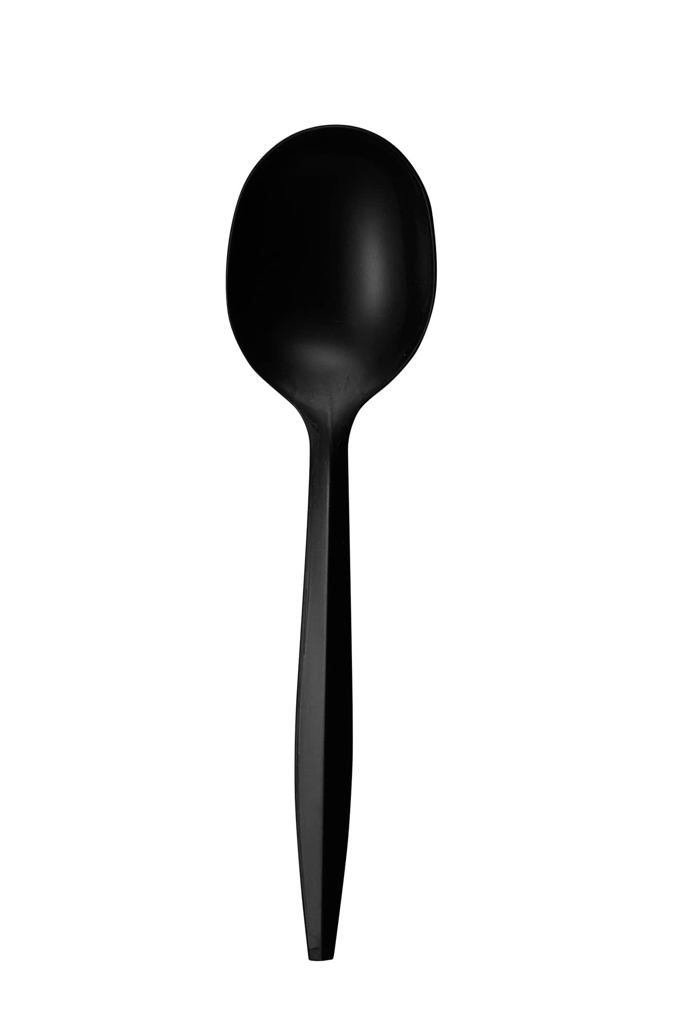 [1000 PCS] Plastic Disposable Soup Spoons Bulk, Black & White