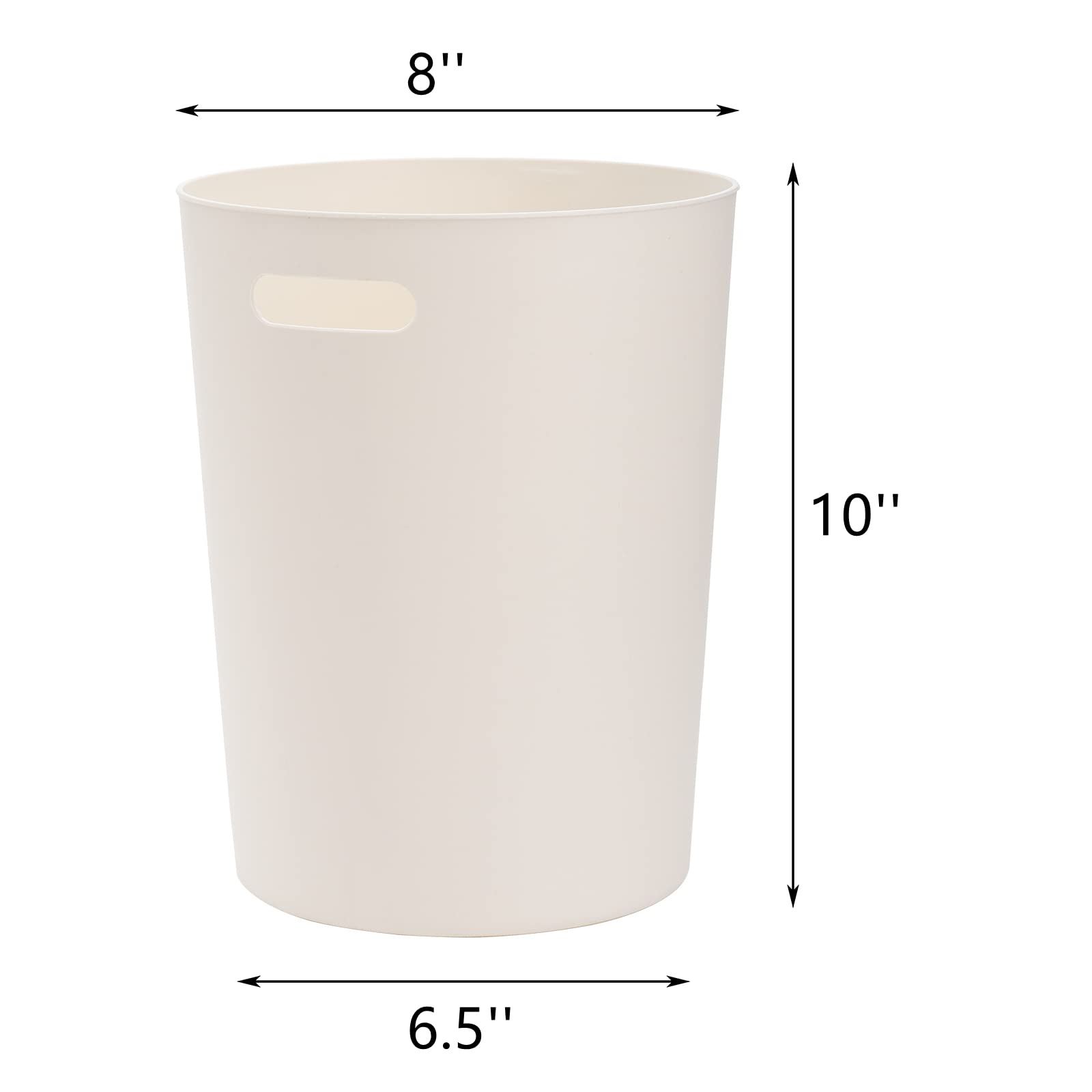 6 Pack Small Trash Can, 1.5 Gallon Round Plastic