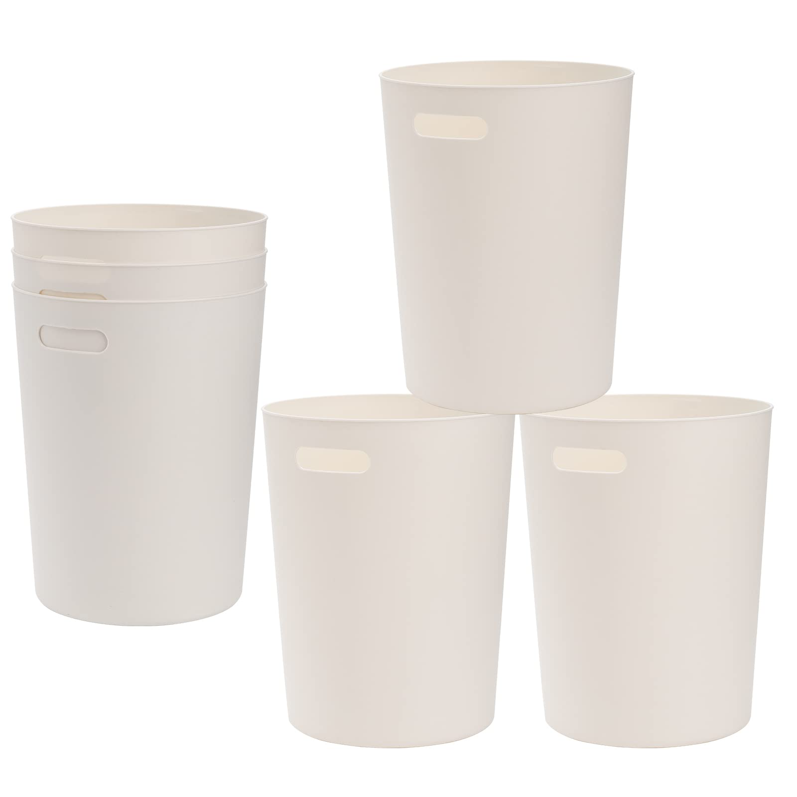 6 Pack Small Trash Can, 1.5 Gallon Round Plastic