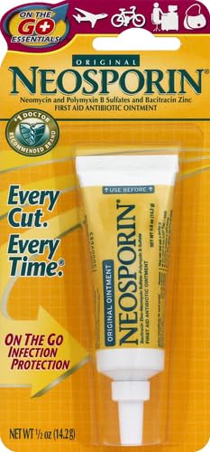 Neosporin Original First Aid Antibiotic Ointment with Bacitracin Zinc For Infection Protection, 0.5 or 1 Ounce