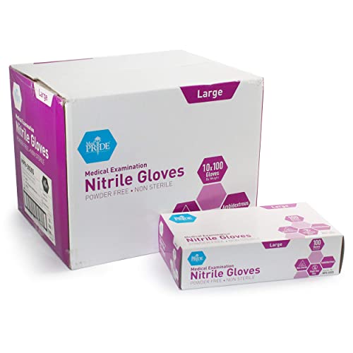 [100 / 1000 PCS] MedPride Powder-Free Nitrile Exam Gloves