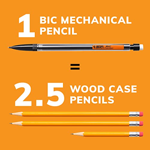 BIC Xtra-Smooth Mechanical Pencils with Erasers (MPCE40-BLK) (0.7mm), 40-Count Pack