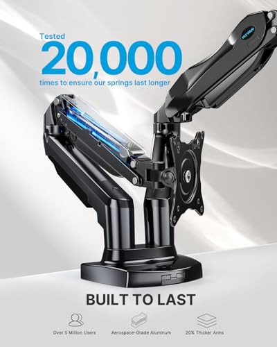 [1 PC] Full Adjustable Dual Monitor Stand with VESA Bracket and C Clamp