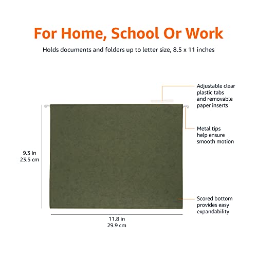 [25 Pack] Hanging Organizer File Folder, Letter/Legal Size