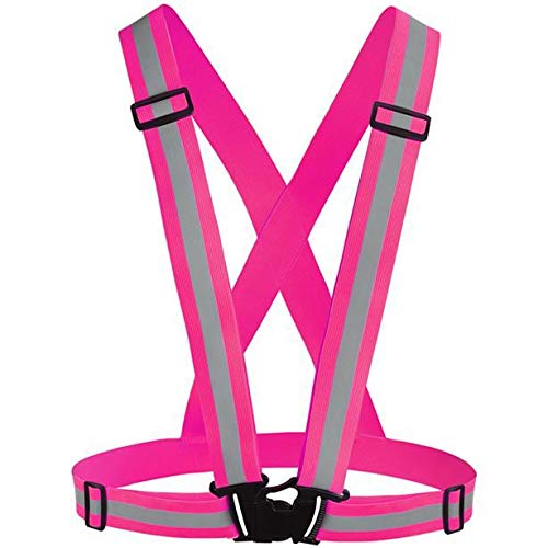 [2 Packs] Hi-Vis Adjustable Safety Sash Belts with Reflective Straps