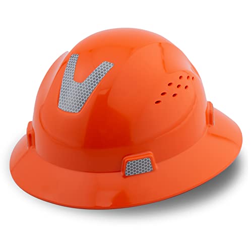[1 / 12 Packs] Full Brim Hard Hat, ANSI Z89.1 Approved, OSHA Type 1 Class C