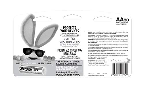 Energizer AA Batteries, Max Double A Battery Alkaline, 20 & 24 Count