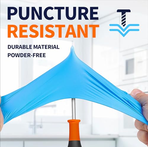 [100 PCS] Nitrile Exam Glove, 3.5 mil Disposable Medical Gloves Powder-Free Latex-Free